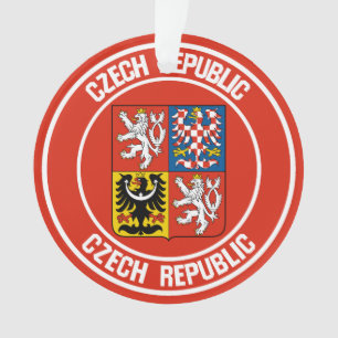 Tsjechische Republiek Ronde Emblem Ornament