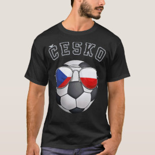 Tsjechische Republiek Soccer Fan Sunglass Football T-shirt
