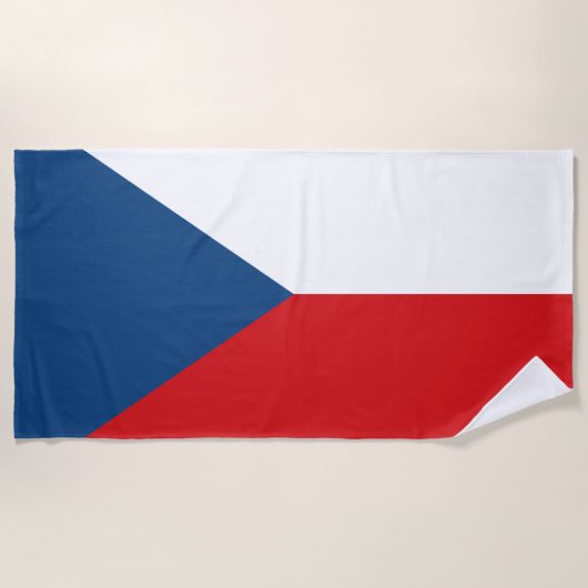 Tsjechische Republiek vlag Beach Towel Strandlaken (Voorkant)