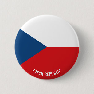 Tsjechische Republiek Vlag Cute Patriotic Ronde Button 5,7 Cm