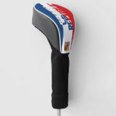 Tsjechische Republiek Vlag: een prachtig patriotti Golfheadcover (Schuin)