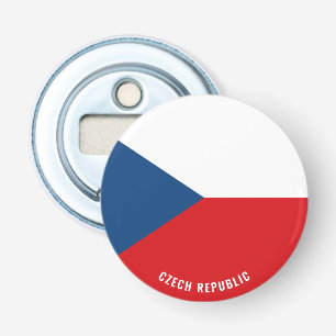 Tsjechische Republiek Vlag heerlijk patriottisch Button Flesopener