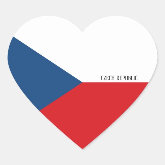 Tsjechische Republiek Vlag Splendid Patriotic Hart Sticker (Voorkant)