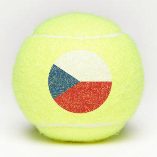 Tsjechische Republiek Vlag Tennisballen