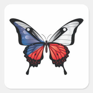 Tsjechische Swallowtail Vlinder Vlag Sticker