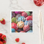 Tsjechische Versierde Paaseieren, Gelukkig Pasen Servet (Insitu)