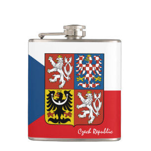 Tsjechische vlag en reizen Tsjechische Republiek/s Heupfles