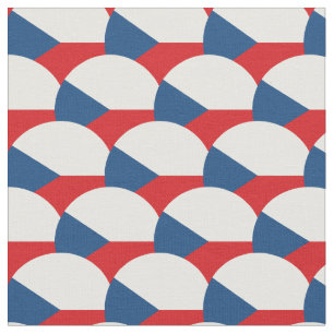 Tsjechische vlag en Trendy Fabric/mode Stof