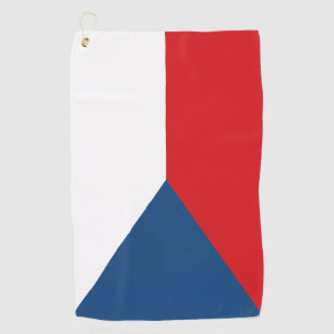 Tsjechische vlag en Tsjechisch golf/sport Golf Pra Golfhanddoek