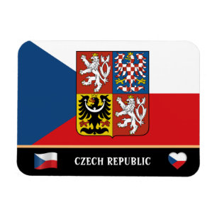 Tsjechische vlag en Tsjechisch land reizen/Tsjechi Magneet