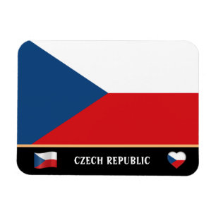 Tsjechische vlag en Tsjechisch land reizen/Tsjechi Magneet