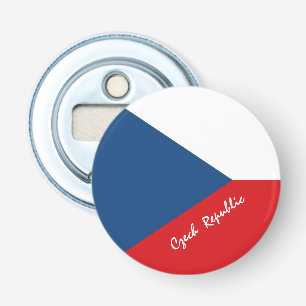 Tsjechische vlag en Tsjechische drink Button Flesopener