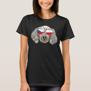Tsjechische vlag Engelse Setter Dog Tsjechische Re T-shirt