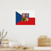 Tsjechische vlag met wapenschild poster (Keuken)
