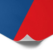 Tsjechische vlag met wapenschild poster (Hoek)