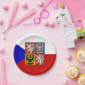Tsjechische vlag papieren bordje (Feest)