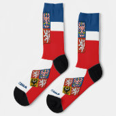 Tsjechische vlag Patriottisch, duurzame Tsjechisch Sokken (Links)