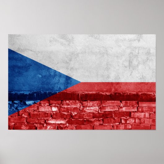 Tsjechische vlag poster (Voorkant)