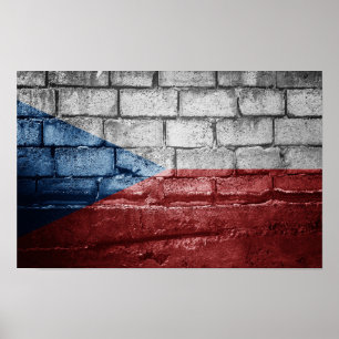 Tsjechische vlag poster