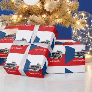 Tsjechische Vlag, Praag en Tsjechisch geschenken/s Cadeaupapier