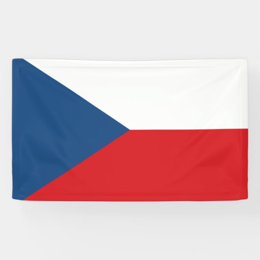Tsjechische vlag spandoek (Horizontaal)