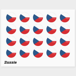 Tsjechische vlag & Tsjechische mode stickers /spor