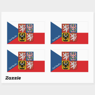 Tsjechische vlag & Tsjechische mode stickers /spor