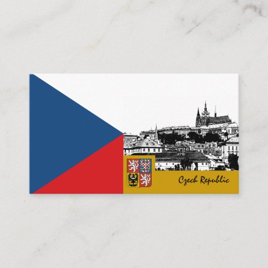 Tsjechische vlag Visitekaartje, hedendaags Tsjechi Visitekaartje (Voorkant)