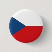Tsjechische vlag, vlag van Tsjechië Ronde Button 3,2 Cm (Voorkant)
