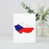 Tsjechische vlaggenkaart briefkaart (Staand voorkant)