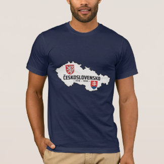 Tsjecho-Slowakije 1918-1992 Vintage Kaart Vervuild T-shirt