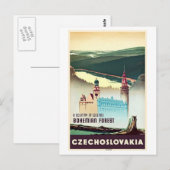 Tsjechoslowakije Bohemian Forest Print Briefkaart (Voorkant / Achterkant)