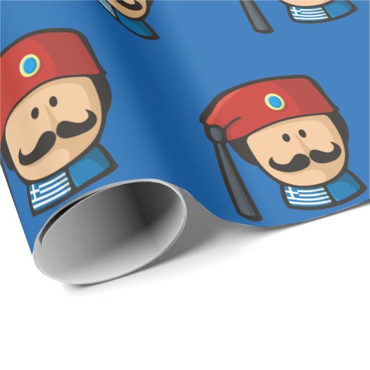 Tsolias Head Pattern Cadeaupapier (Rol Hoek)