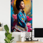 Tsonga princess portret poster (Thuiskantoor)