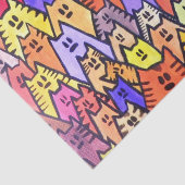 TSP - 0060 - CHATS - papier de soie de soie (Détail)