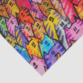 TSP - 0091 - CHATS - papier de soie de soie (Détail)