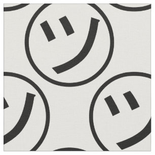 ㋡ Tsu Kana Katakana Smiling Emoji/Emoticon Stof