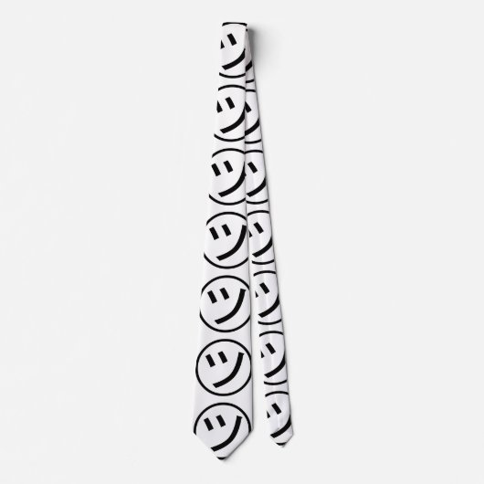 ㋡ Tsu Kana Katakana Smiling Emoji/Emoticon Stropdas (Voorkant)