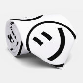 ㋡ Tsu Kana Katakana Smiling Emoji/Emoticon Stropdas (Opgerold)