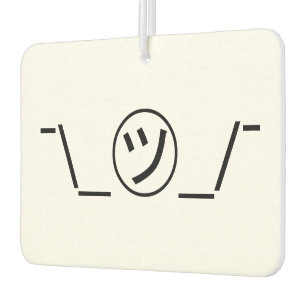 Tsu Kana Shrug Emoticon - piobe\_ ㋡_/ Japanse Kaom Luchtverfrisser