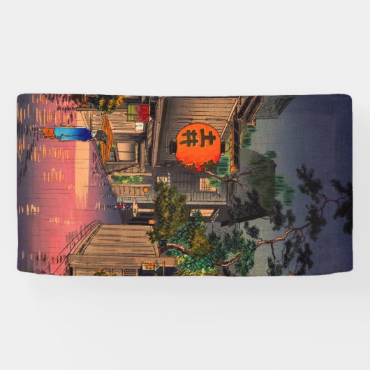 Tsuchiya Koitsu - Avond in Ushigome Spandoek (Horizontaal)