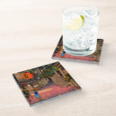 Tsuchiya Koitsu - Evening in Ushigome Glazen Onderzetter (Schuin)