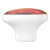 Tsuchiya Koitsu - Evening in Ushigome Keramische Knop (Zijkant)