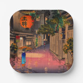 Tsuchiya Koitsu - Evening in Ushigome Papieren Bordje (Voorkant)