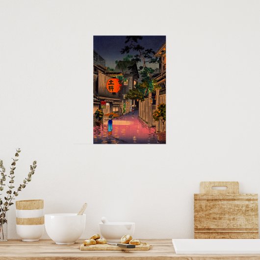 Tsuchiya Koitsu - Evening in Ushigome Poster (Keuken)