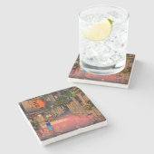 Tsuchiya Koitsu - Evening in Ushigome Stenen Onderzetter (Zijkant)