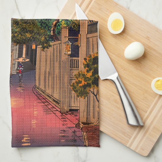 Tsuchiya Koitsu - Evening in Ushigome Theedoek (Quarter Fold)