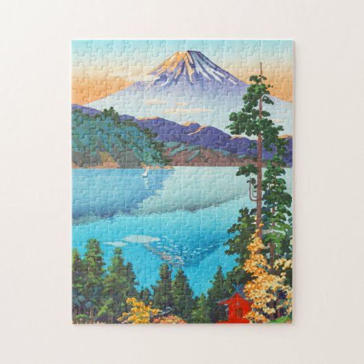 Tsuchiya Koitsu Lake Ashi in de Hakone Hills art Legpuzzel (Verticaal)
