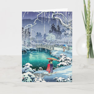 Tsuchiya Koitsu - Lente sneeuw bij Maruyama Kaart