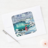 Tsuchiya Koitsu - Lente sneeuw bij Maruyama Vierkante Sticker (Envelop)